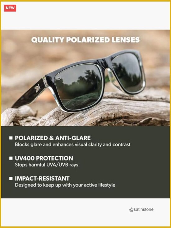 Polarized Square Frame Sunglasses with UV400 Protection main image 5